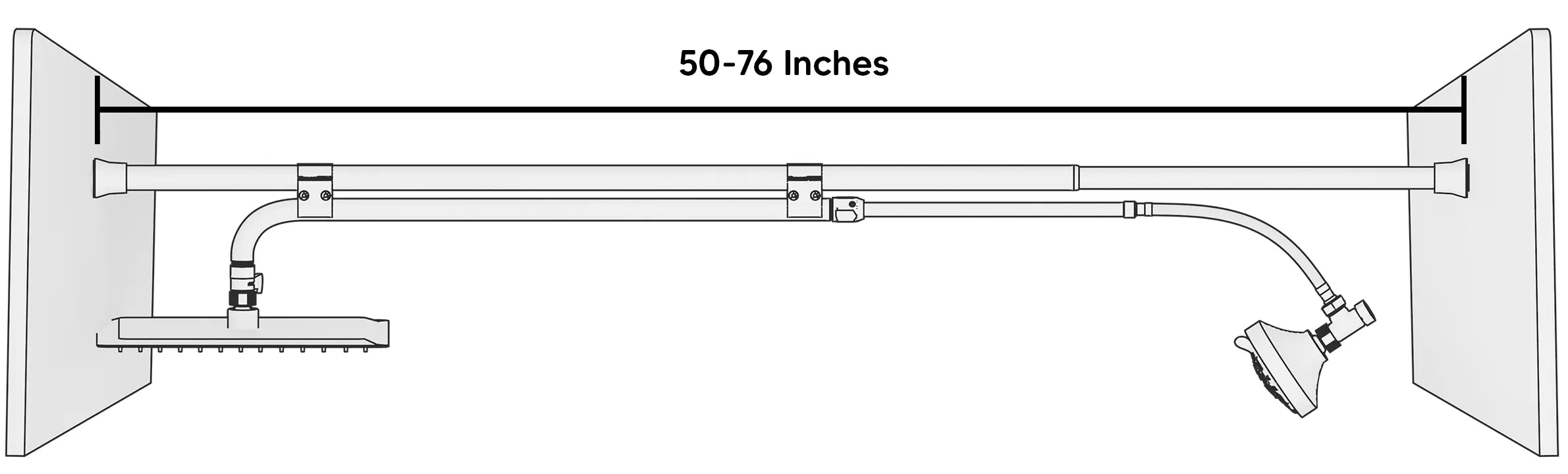 Shower bar installation illustration