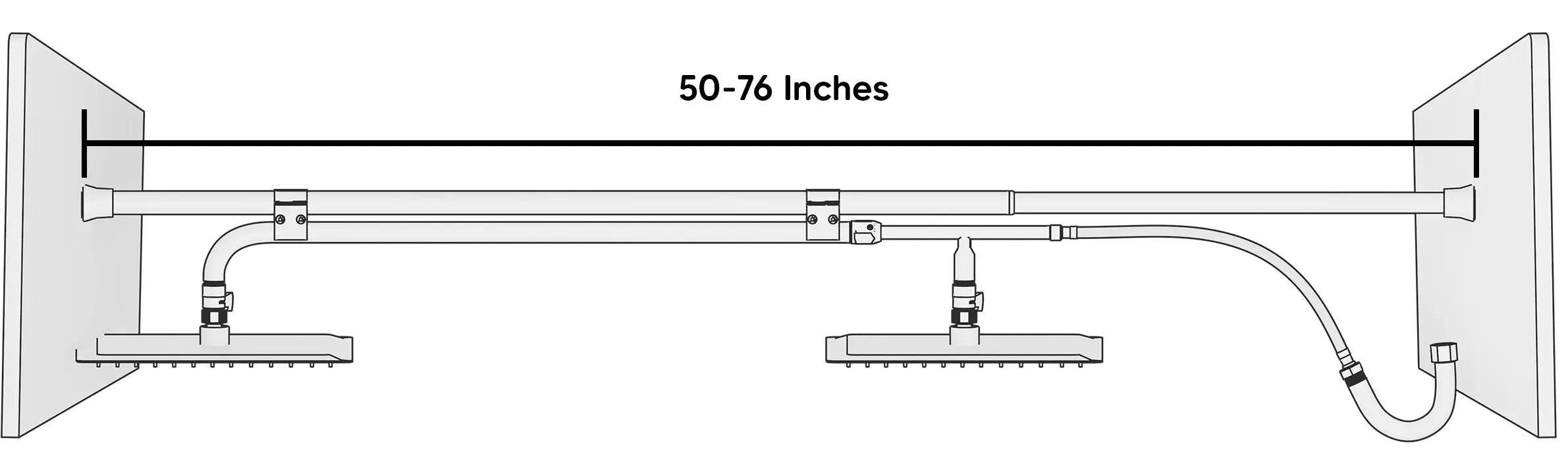 Shower bar installation illustration